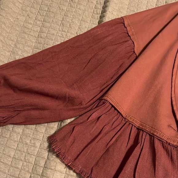 NWT Umgee Terracotta Ruffle Hem Jacket - Picture 8 of 8